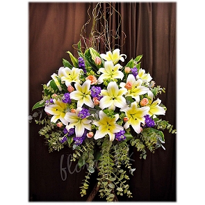 OP36  Opening Flower Basket with Stand OP36  Opening Flower Basket with Stand
